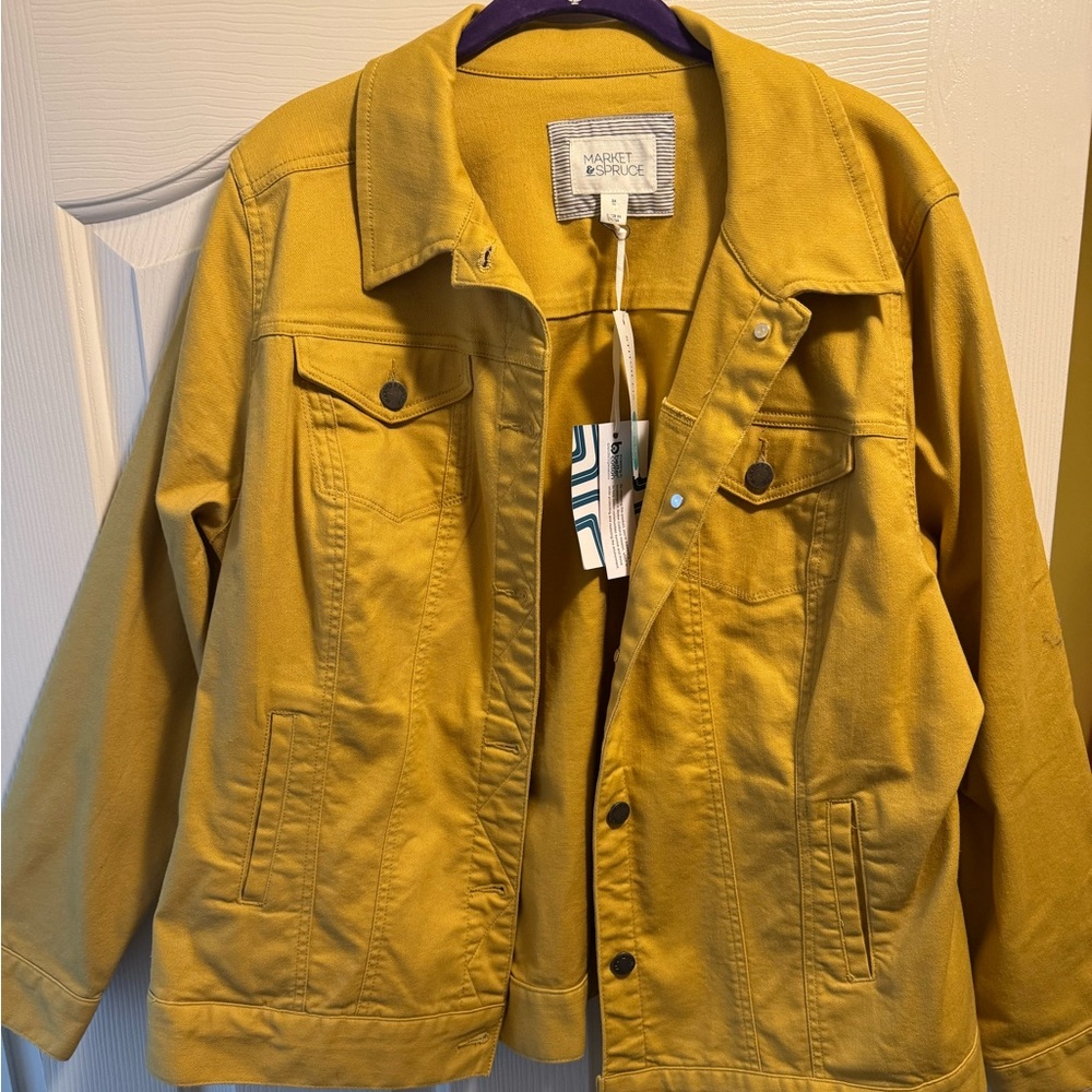 NWT 2X & Spruce Jean Jacket yellow Stitch fix